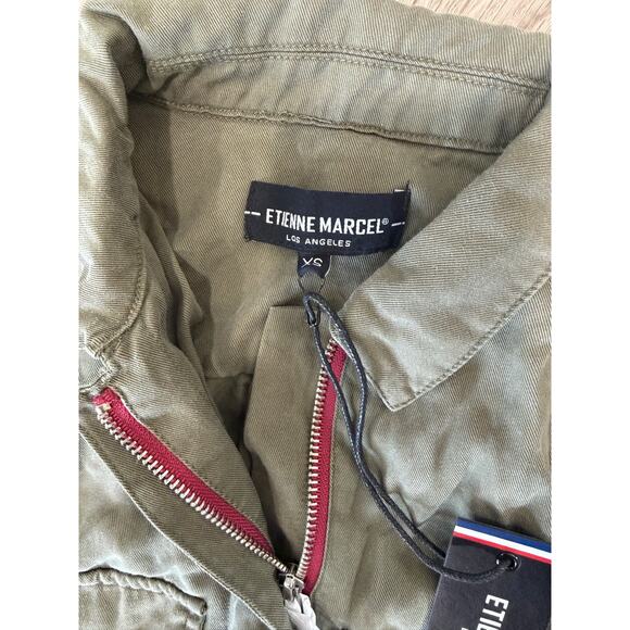 Etienne Marcel Belted Slim Leg Cargo Jumpsuit Tencel Military Aviator Casual XS - Picture 6 of 8